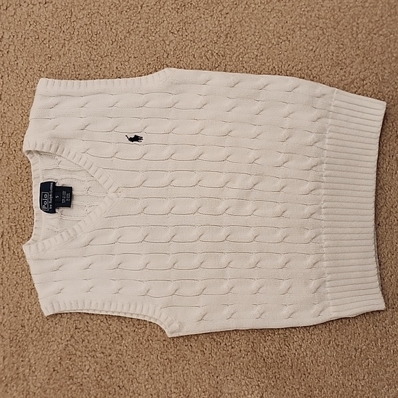 Ralph Lauren Other - Polo Ralph Lauren Kids Knitted V Neck Vest Whit Size 5
